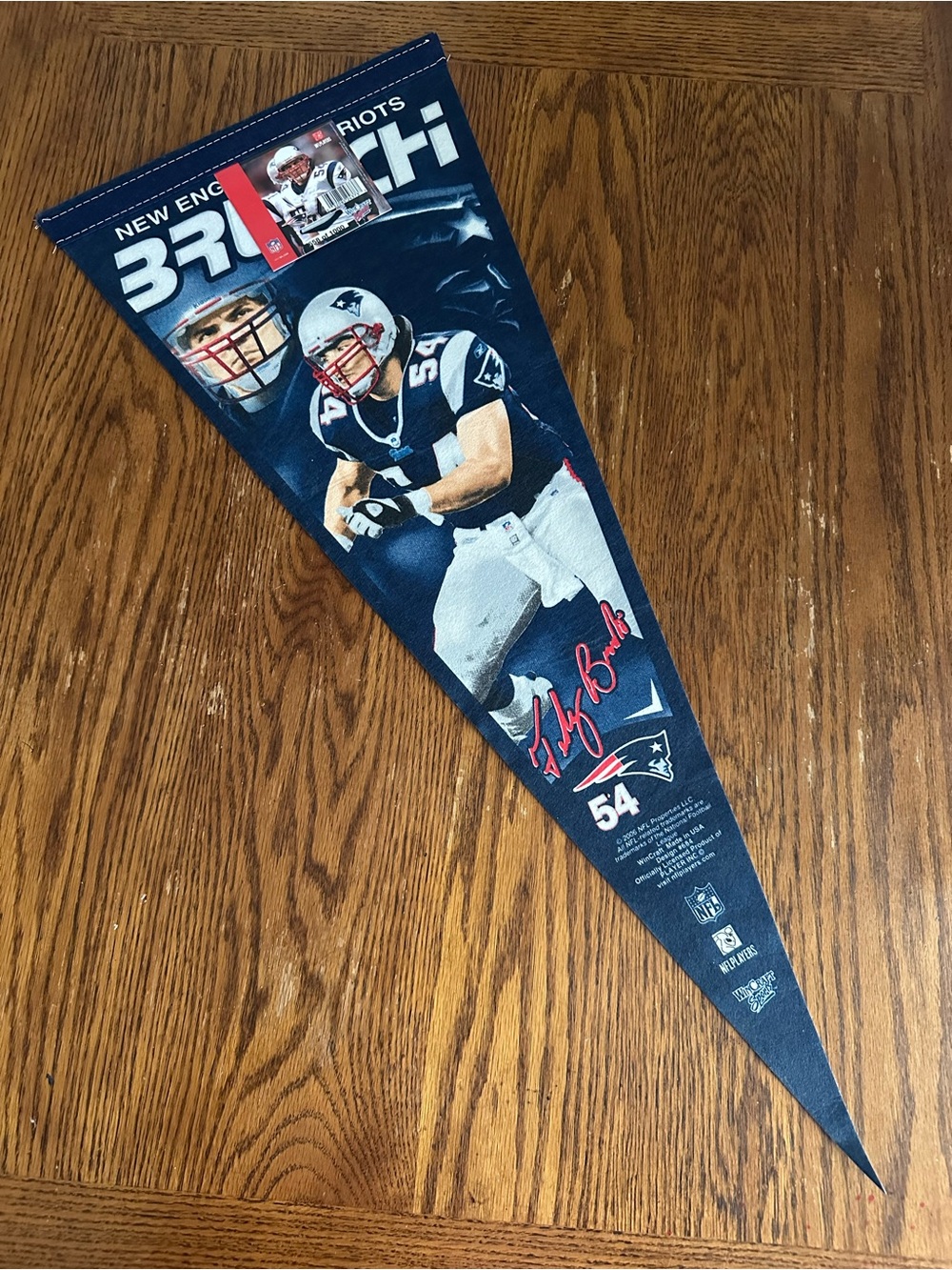 New England Patriots Tedy Bruschi NOS WinCraft Limited Edition #658/1000